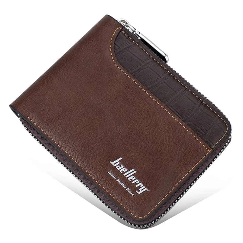 BAELLERRY D5101 Retro PU Leather Men's Wallet RFID Blocking Card Slots Coin Cash Pouch Billfold - Light Brown