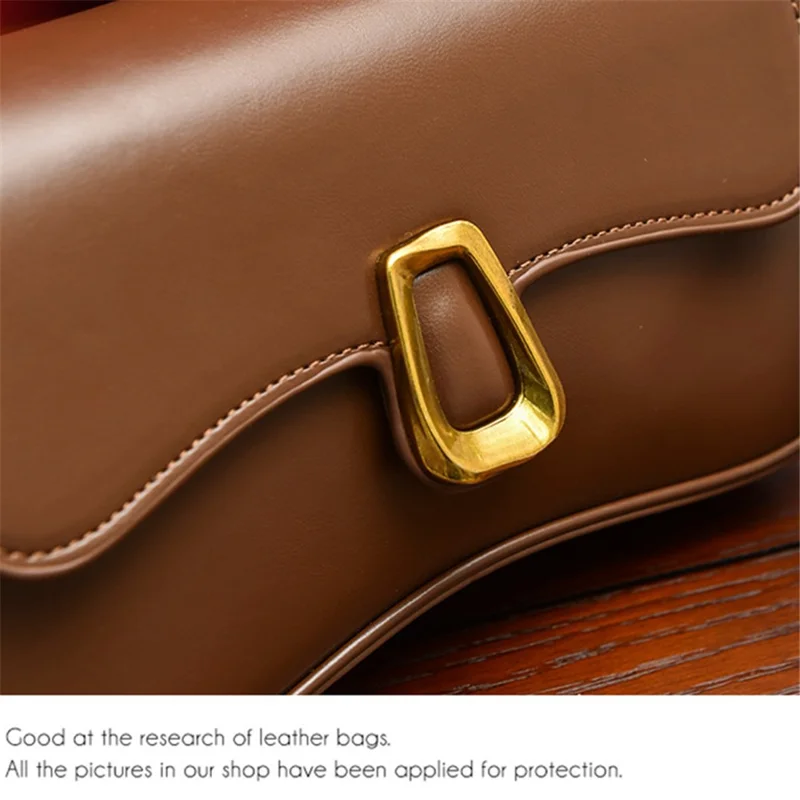 SMNQS-6144 Solid Color Underarm Bag Fashion Women PU Leather Crossbody Shoulder Bag - Café