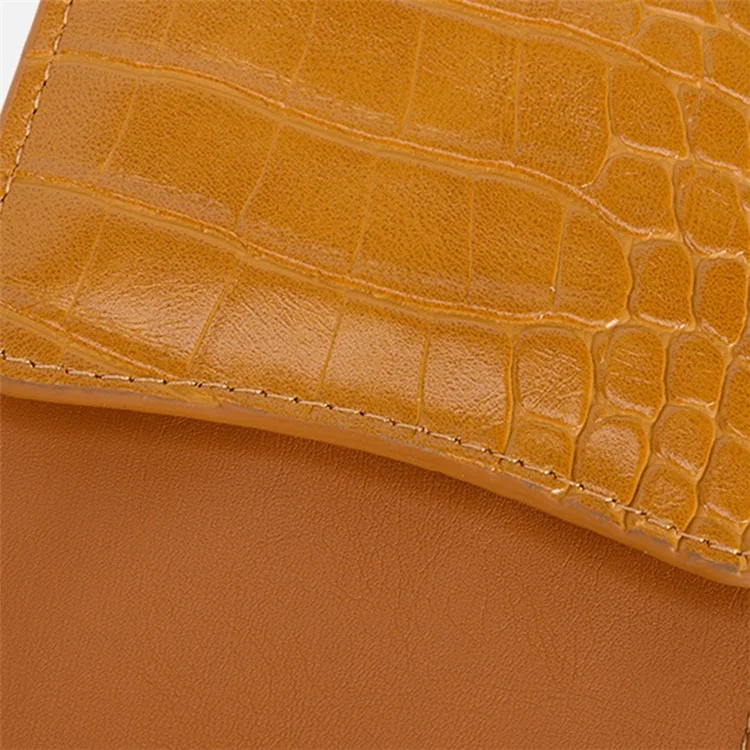 Bolsa de Ombro Transversal de Couro PU A3412 para Mulheres, com Porta-Cartões e Bolso de Armazenamento - Marrom