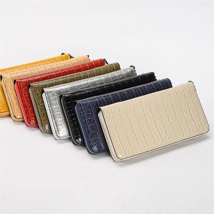 15839 Wristlet Clutch Geldbörse Lange Geldbörse Damen PU-Leder Handytasche Handtasche - Beige