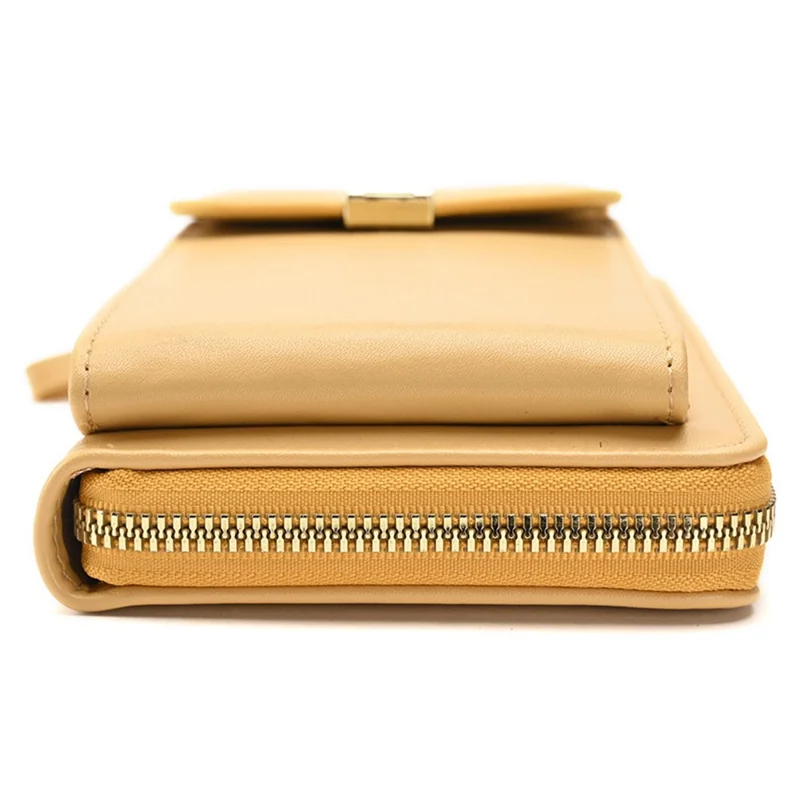 5725 Borsa portacellulare per donna con tracolla Borsa in pelle PU Portafoglio Portacarte - Bianco