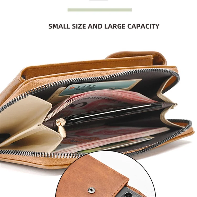 5722 Bolsa de Transversal para Meninas Grande Carteira Caixa de Armazenamento de Telefone Mulheres Bolsa de Ombro Bolsa - Marrom