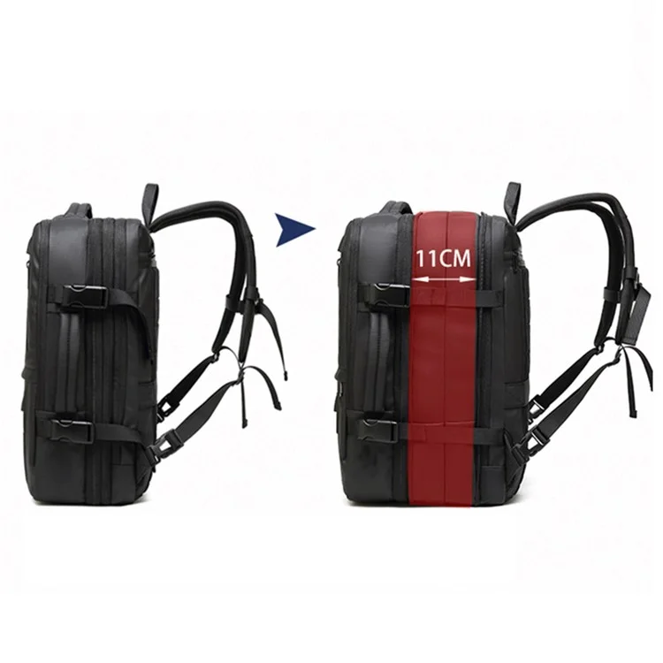 Mochila Expandível para Laptop 8828 de Oxford Cloth Viagem Sacola de Ombro Multifunction Handbag