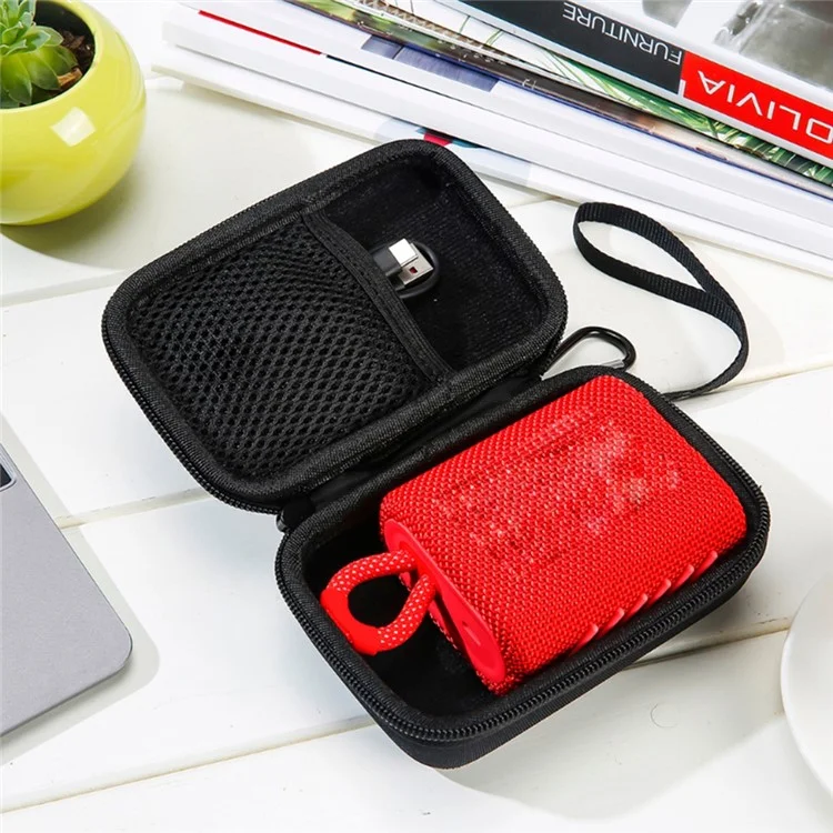 For JBL GO3 Speaker Hard EVA + Nylon Canvas Outdoor Travel Case Storage Bag Carrying Box