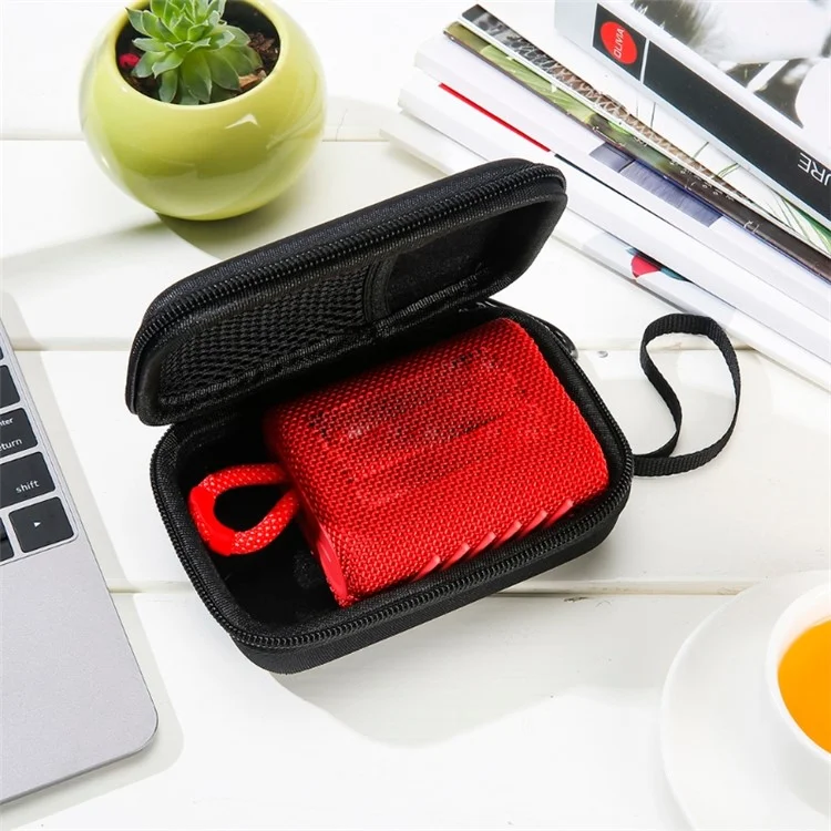 For JBL GO3 Speaker Hard EVA + Nylon Canvas Outdoor Travel Case Storage Bag Carrying Box
