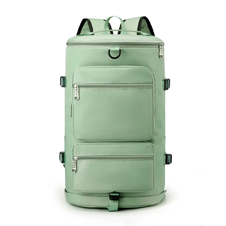 Lässige Reisetasche für Herren und Damen mit großem Fassungsvermögen, Nylon-Fitnesstasche mit Schuhfach - Grün