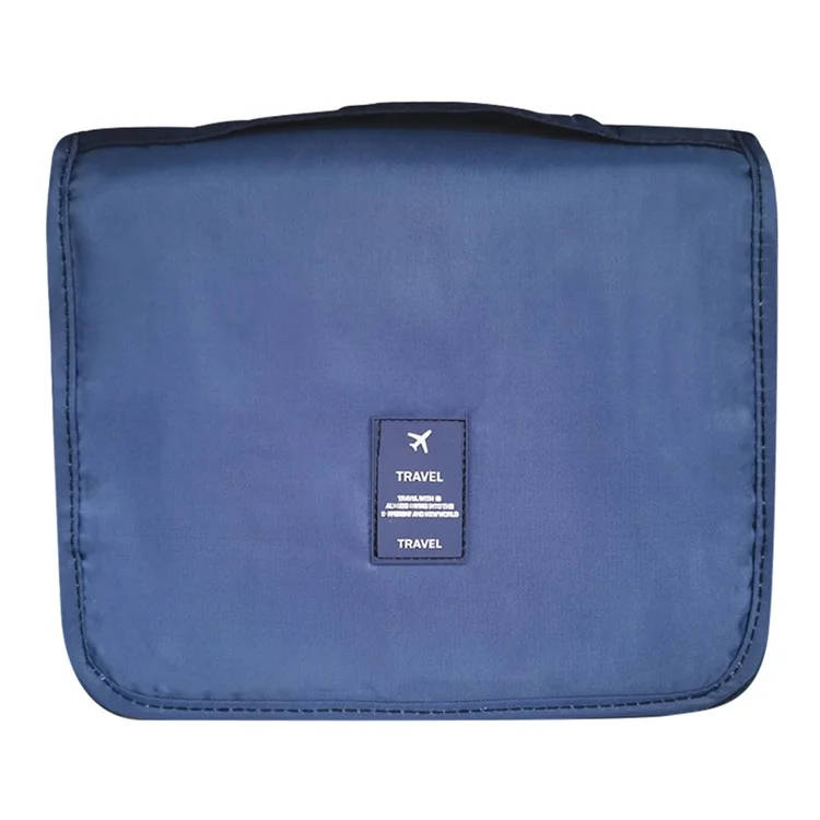 GENA Makeup Bag Travel Kosmetiktasche Toilettenartikel Organizer Oxford Tuch Badezimmerhaken Waschbeutel - Navy Blau