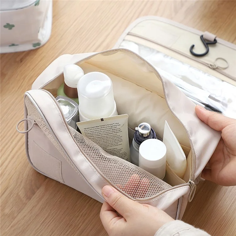GENA Makeup Bag Travel Kosmetiktasche Toilettenartikel Organizer Oxford Tuch Badezimmerhaken Waschbeutel - Navy Blau