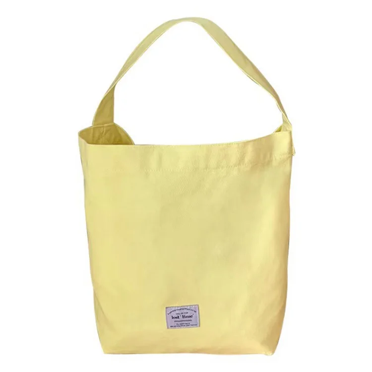 Sac à épaule en toile pour femmes Candy Color - Jaune