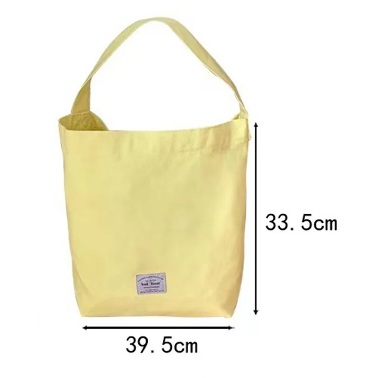 Sac à épaule en toile pour femmes Candy Color - Jaune