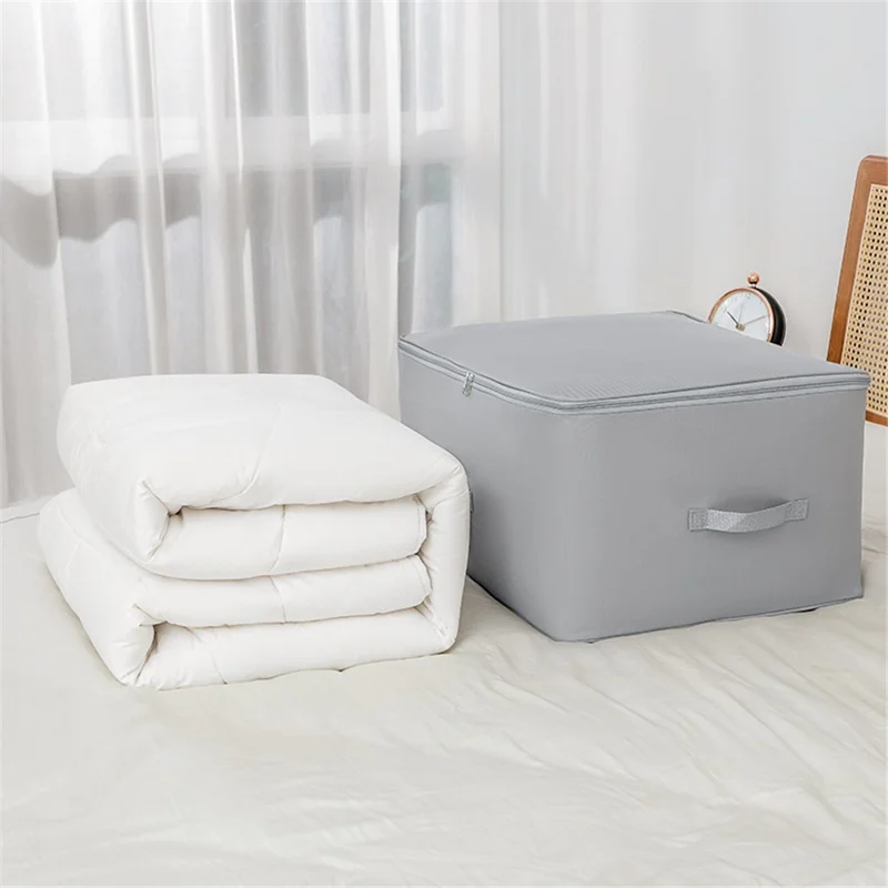 MOHO&HOME MDJ-618012 Quilt Blanket Closet Organizer 600D Oxford Cloth Storage Bag - Heightened Type / Grey