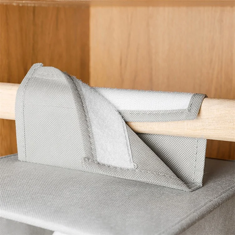MOHO & HOME 6312 Non-woven 10 Layer Hat Storage Hanging Bag Wardrobe Shoes Hanging Organizer, 23*30*150cm - Gris