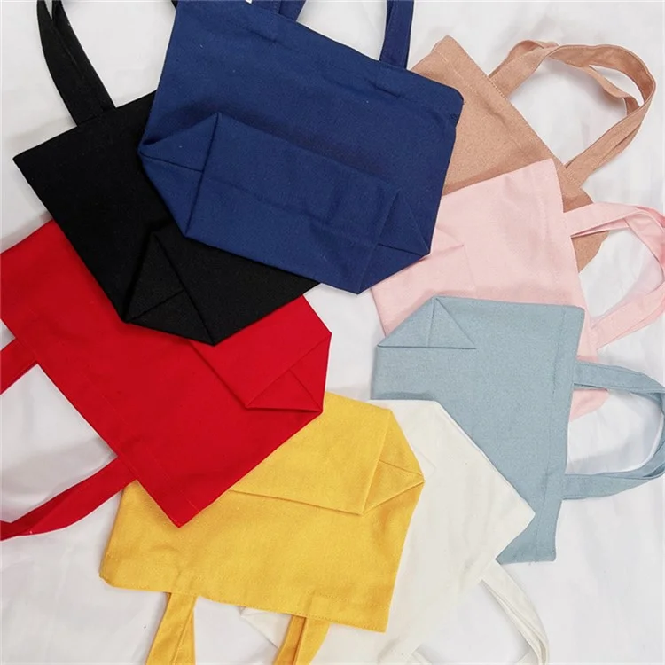 Sac à déjeuner carré en toile de couleur unie avec boîte à bentô - Vert clair