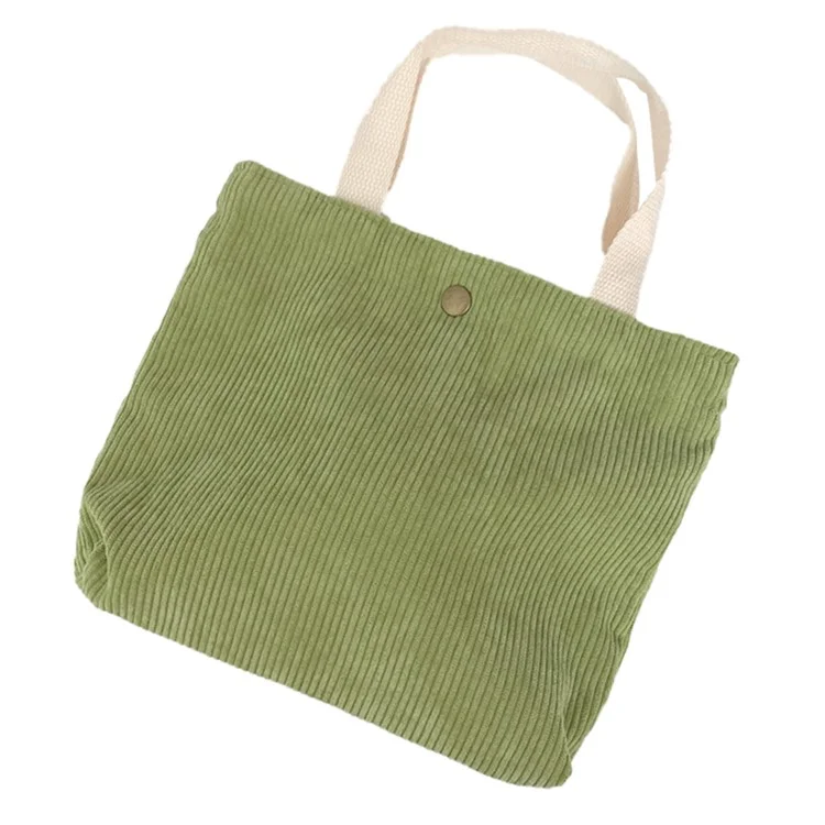 TZ Soft Corduroy Toiletries Handbag Kosmetikorganizer Tasche Makeup-Aufbewahrungstasche Lunchpaket - Hellgrün