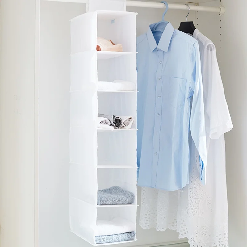 MOHO & HOME 6304 Oxford Cloth Multi-layer Bra Underwear Storage Bag Home Wardrobe Hanging Organizer - White