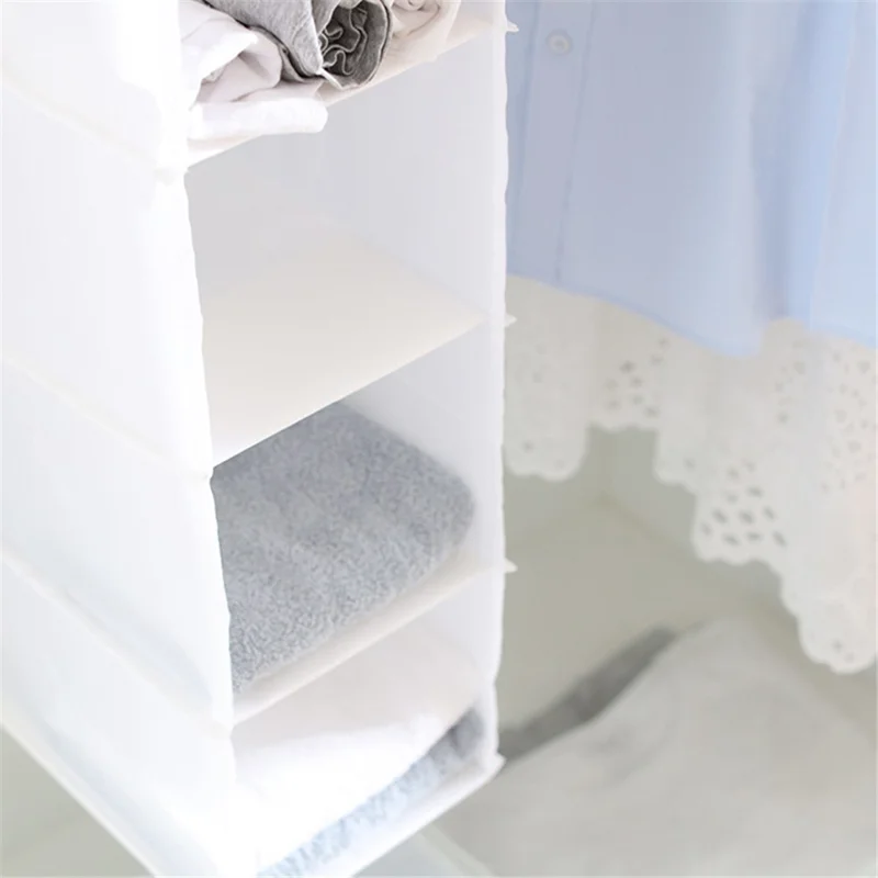 MOHO & HOME 6304 Oxford Cloth Multi-layer Bra Underwear Storage Bag Home Wardrobe Hanging Organizer - White