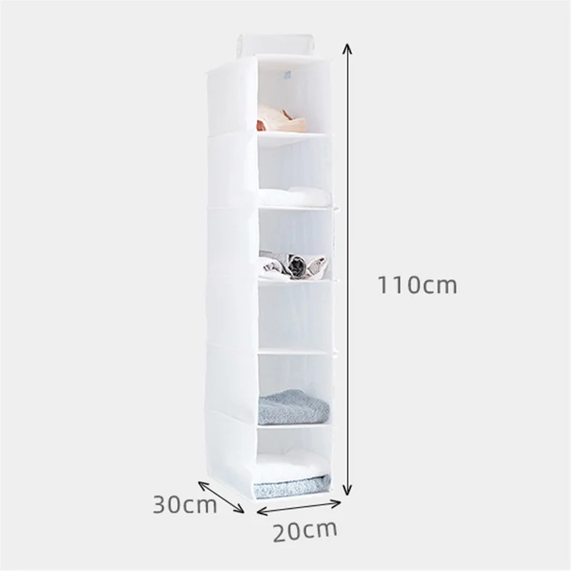 MOHO & HOME 6304 Oxford Cloth Multi-layer Bra Underwear Storage Bag Home Wardrobe Hanging Organizer - White