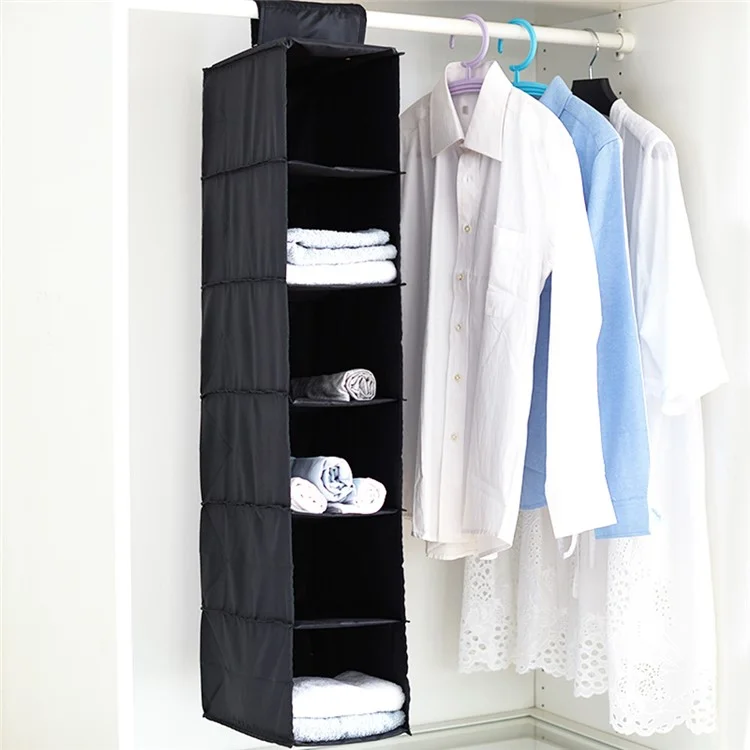 MOHO & HOME 6304 Oxford Cloth Multi-layer Bra Underwear Storage Bag Home Wardrobe Hanging Organizer - Black