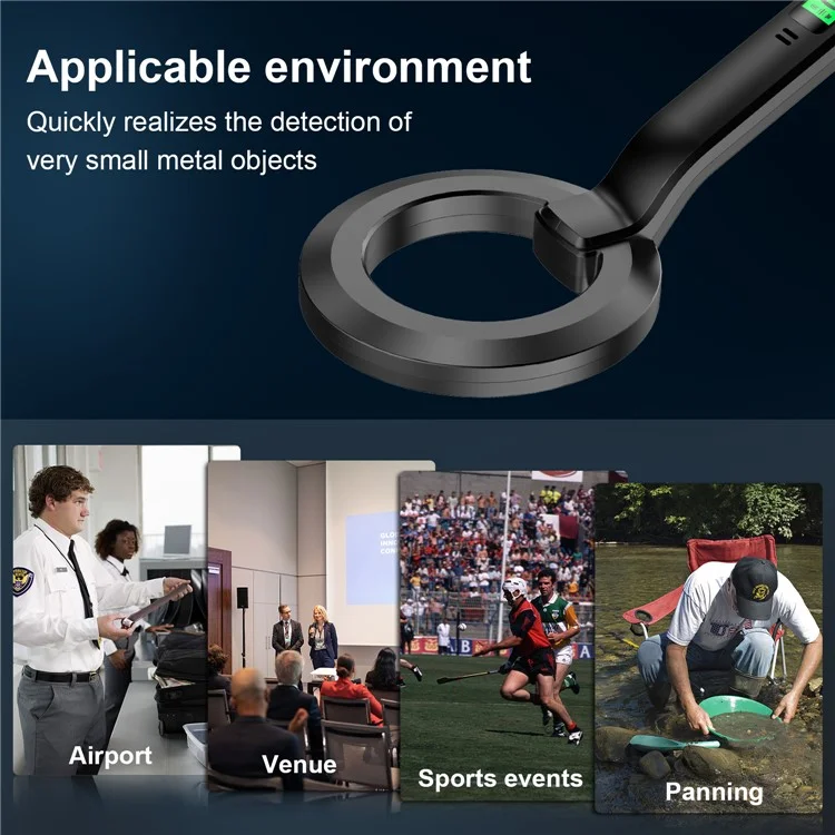 G-P Handheld LCD Display Metal Detector Portable Pin Pointer Treasure Finder Probe with Buzzer Alarm / Vibration