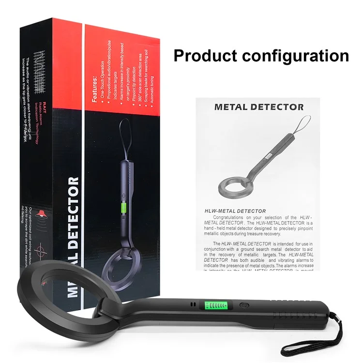 G-P Handheld LCD Display Metal Detector Portable Pin Pointer Treasure Finder Probe with Buzzer Alarm / Vibration