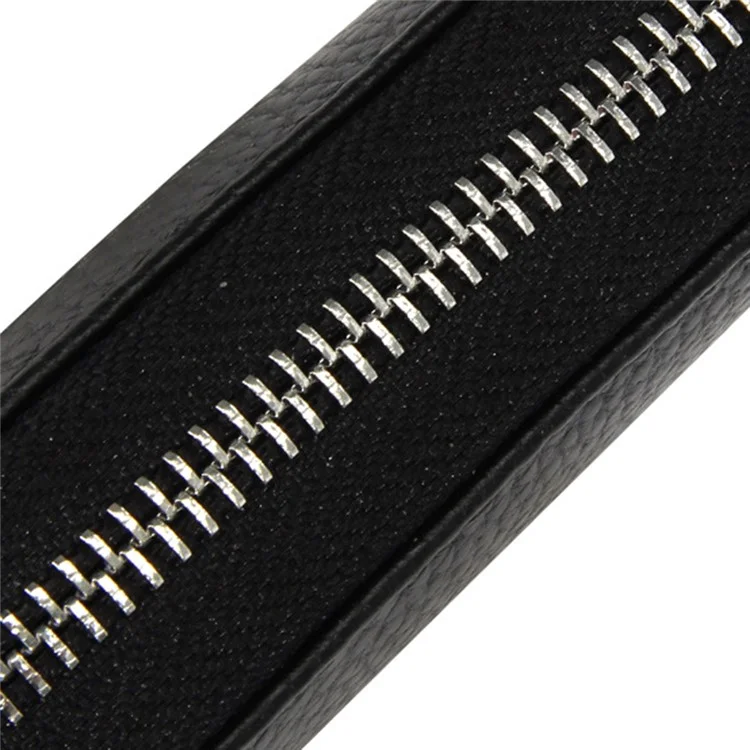 Sac de rangement de clés de voiture FQ519 Cuir de vache de première couche - Noir