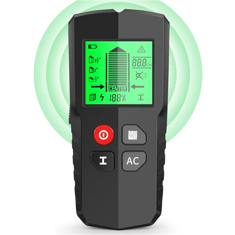 Detector de pared con pantalla digital electrónico HW-QB5 5 en 1 Detector de montantes para madera, metal y cables eléctricos
