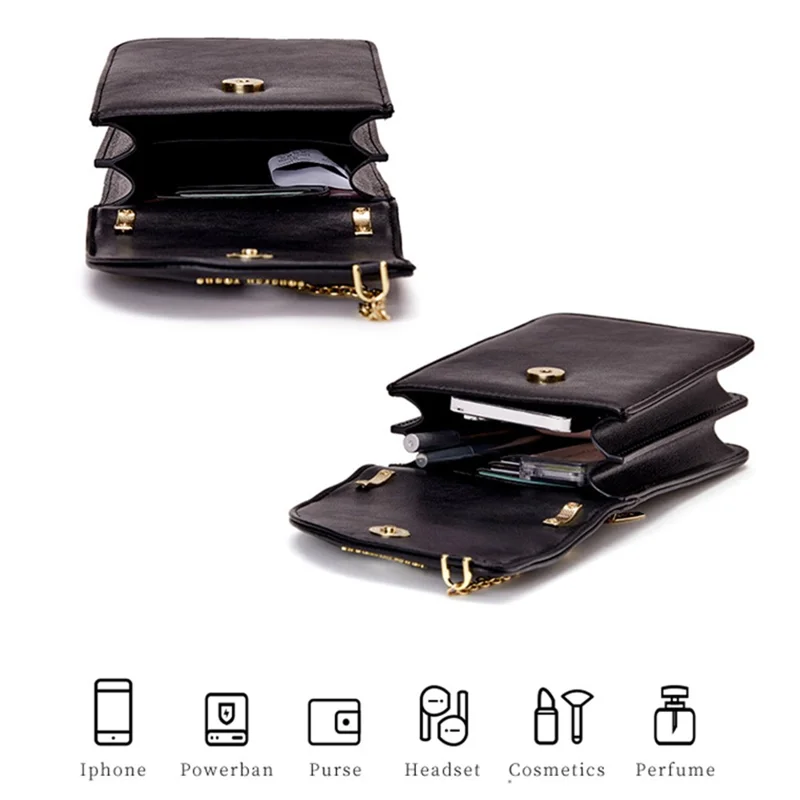 FOREVER YOUNG 6318-005 PU Leather Crossbody Phone Carrying Small Pouch Shoulder Bag Wallet - Light Green