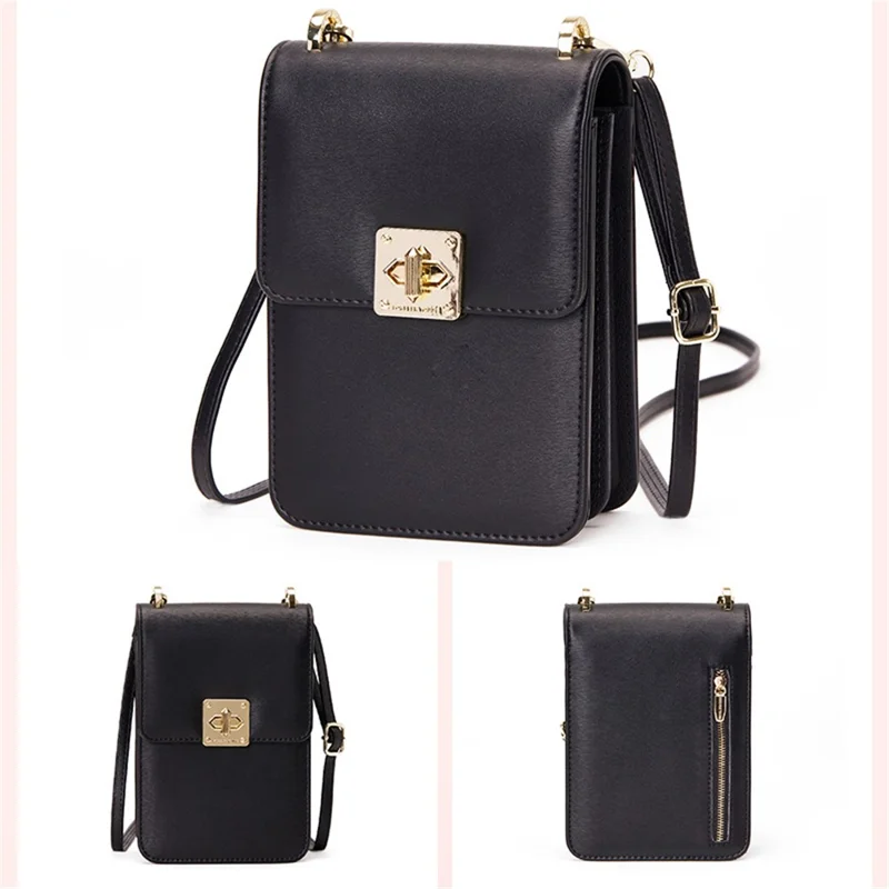 FOREVER YOUNG 6318-005 PU Leather Crossbody Phone Carrying Small Pouch Shoulder Bag Wallet - Light Green