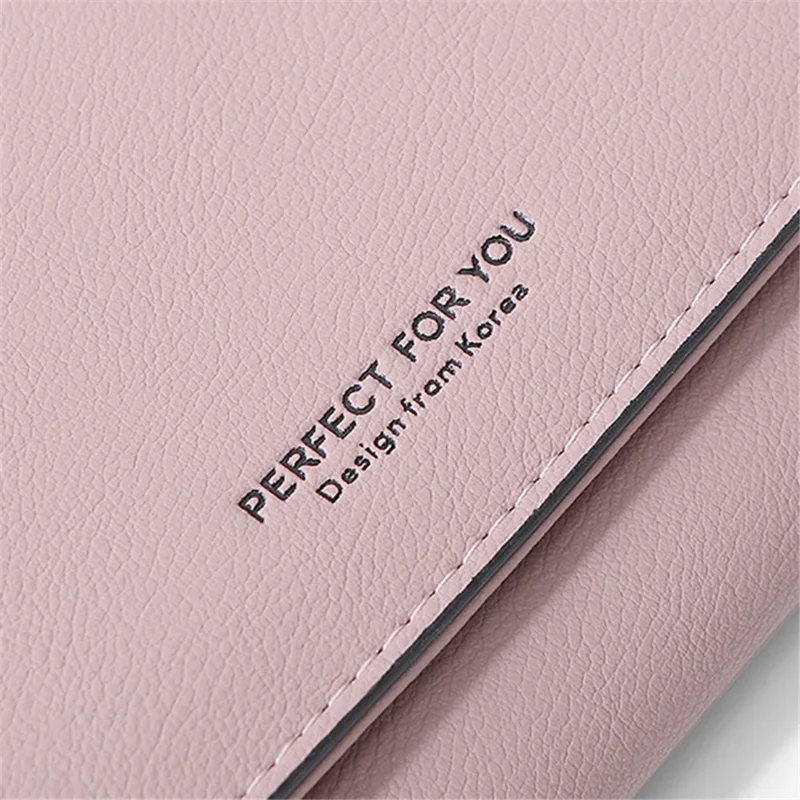 PERFECT FOR YOU G6933-001 Card Holder Long Purse PU Leather Women Wallet Cellphone Holder Clutch - Lotus Pink