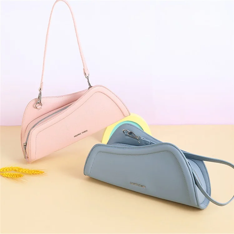 FOREVER YOUNG 8381-001 Unregelmäßige Unterarmtasche PU-Leder Damen Umhängetasche - Braun