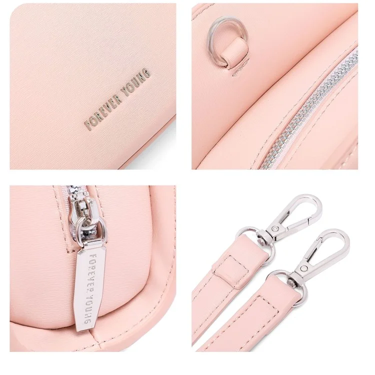 FOREVER YOUNG 8381-001 Unregelmäßige Unterarmtasche PU-Leder Damen Umhängetasche - Braun