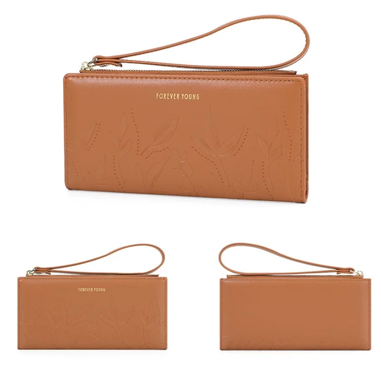 FOREVER YOUNG 8302-007Y Клатч для сотового телефона Длинный бумажник PU Leather Women - Розовый