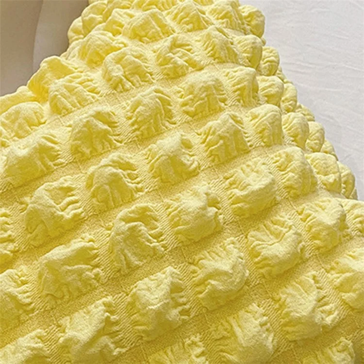 Bubble Cloud Shape Polyester Crumple Shoulder Crossbody Bag Shopping Handbag Daypack - Yellow