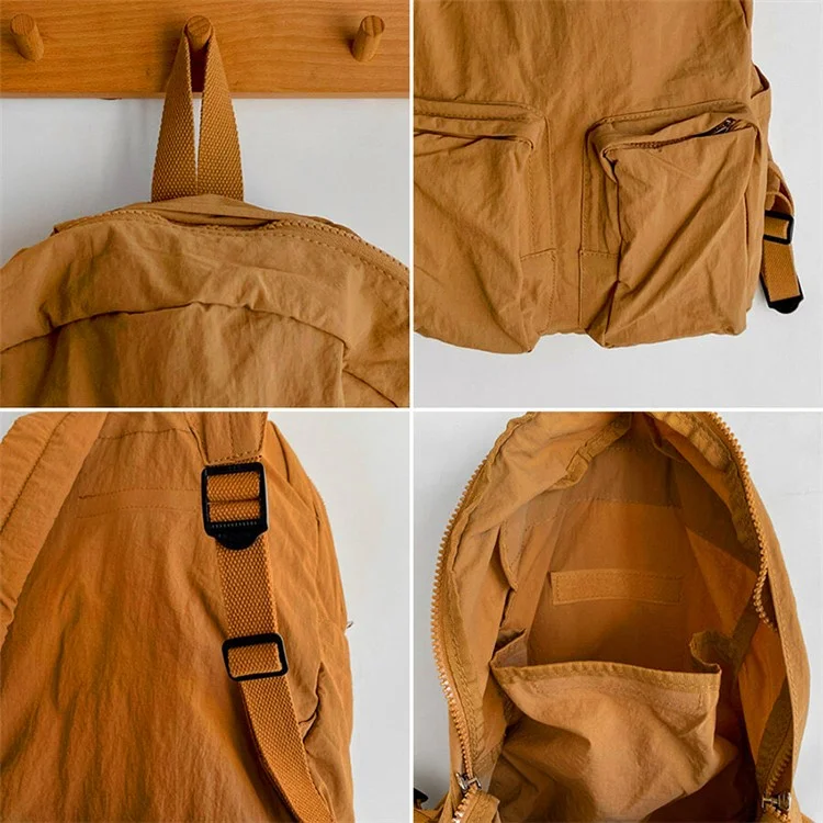 Lightweight Backpack Daypack Bookbag School Travel Shoulders Bag - Brown