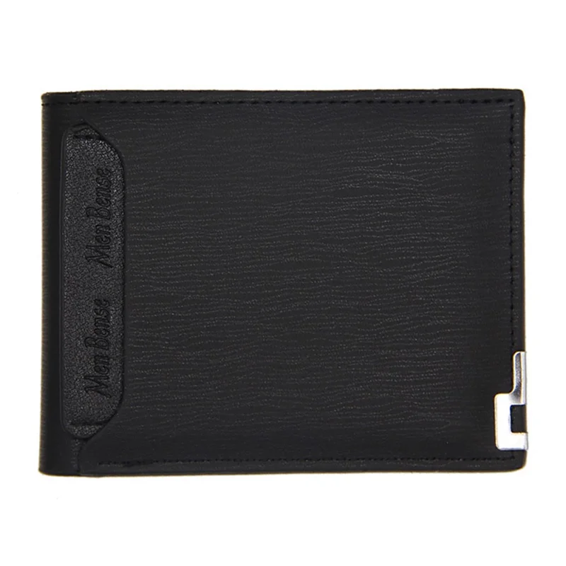 MENBENSE 119B-189 Men's Card Case Billfold Wallet PU Leather Change Storage Pouch - Black