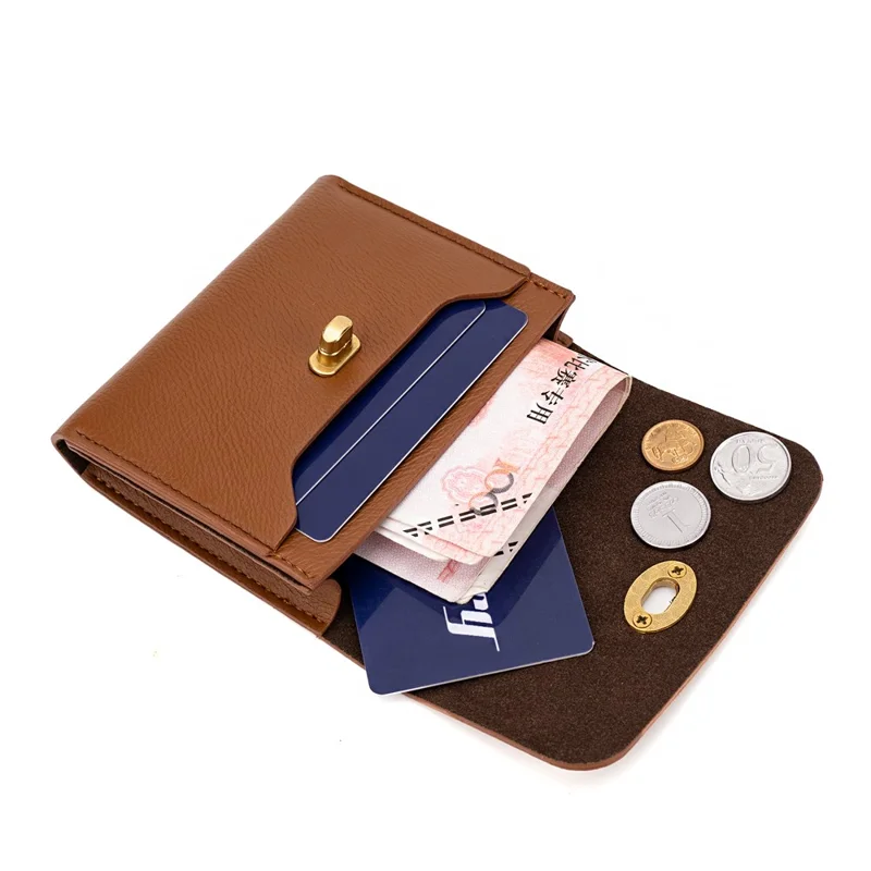 BAELLERRY K8324 PU Leather Card Holder Women's Wallet Small Change Coin Storage Bag - Brown