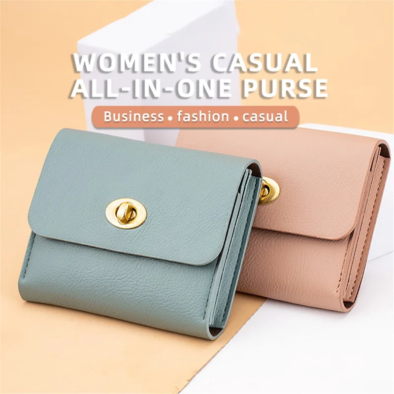 BAELLERRY K8324 PU Leather Card Holder Women's Wallet Small Change Coin Storage Bag - Brown
