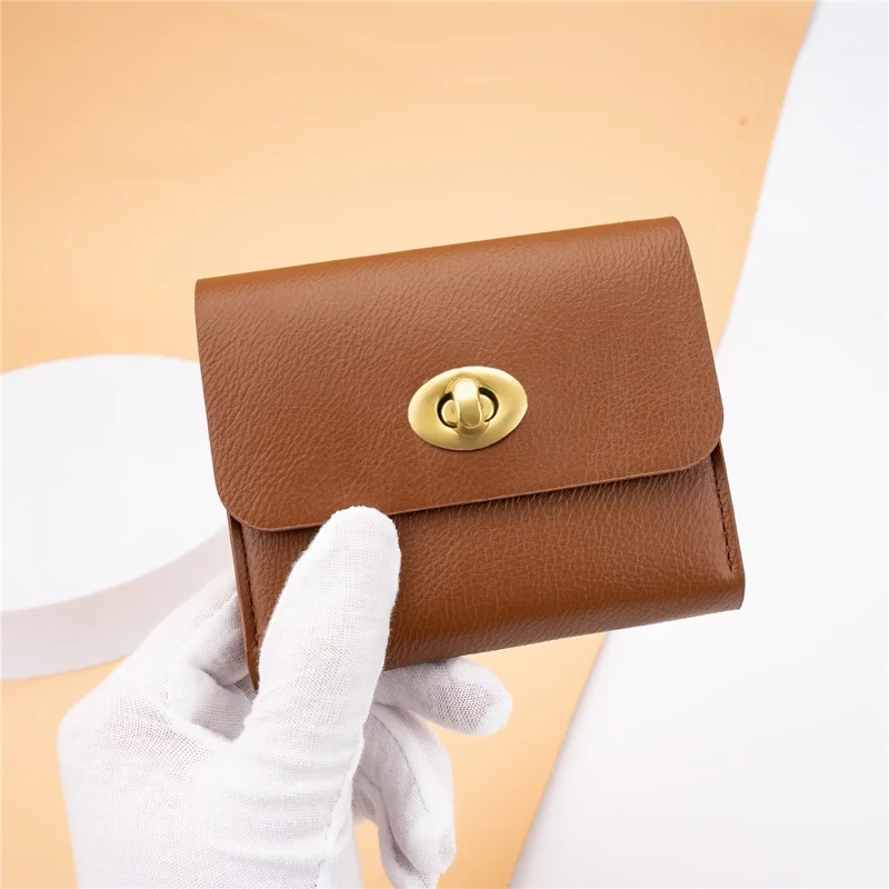 BAELLERRY K8324 PU Leather Card Holder Women's Wallet Small Change Coin Storage Bag - Brown