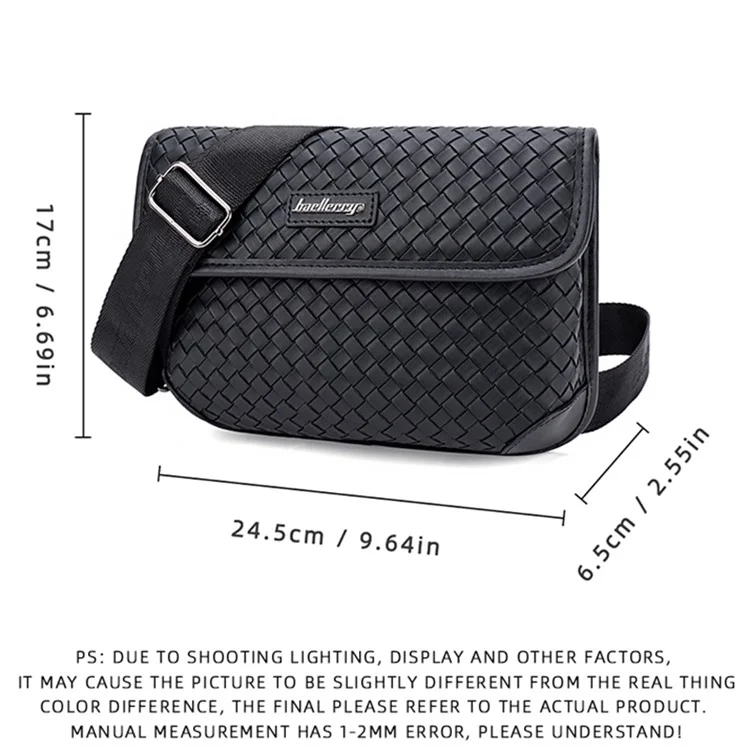 BAELLERRY N8915 Business Style Satchel PU Leather Crossbody Shoulder Bag Travel Commuting Daypack