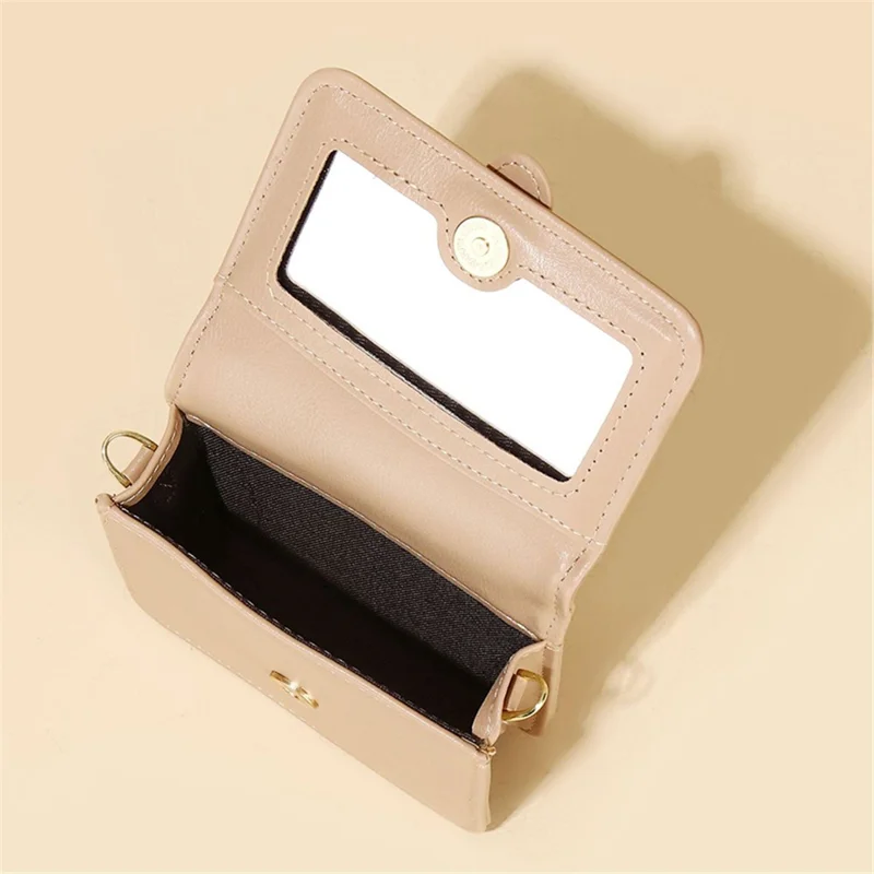 Metal Chain Shoulder Strap PU Leather Women Single Shoulder Crossbody Bag - Light Green