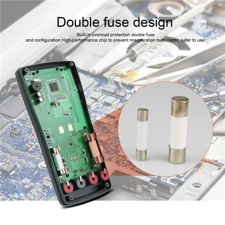 KAEMEASU KM-DM02S Affichage LCD Multimètre Numérique Intelligent Diffusion Vocale Testeur Électrique pour Tension CA / CC, Courant, Sans Piles