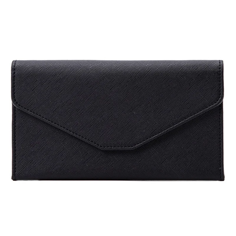 Bolsa de pasaporte con bloqueo RFID 1655 de viaje PU Leather Cards Cash Storage - Negro