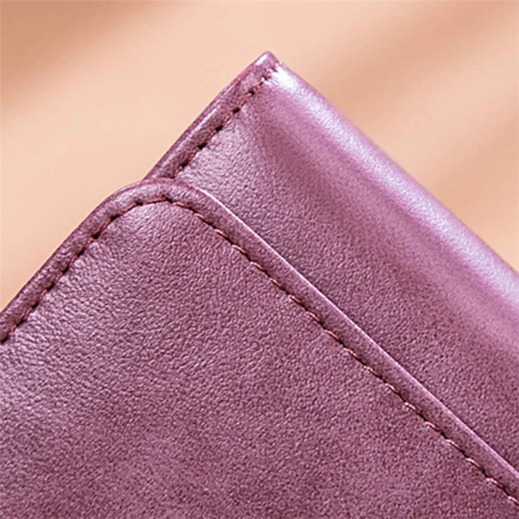 BANYANU BYN-8095 Retro Women Long Wallet Second-layer Cowhide Clutch Purse - Wine Red