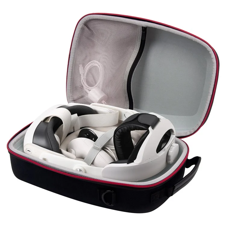 For Meta Quest 3 VR Headset Travel Hard Case EVA Storage Box + Eye Patch