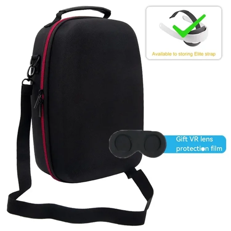For Meta Quest 3 VR Headset Travel Hard Case EVA Storage Box + Eye Patch
