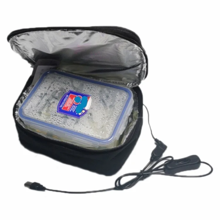 Travel Camping Waterproof Electric Lunch Box USB Heating Bag Food Warmer