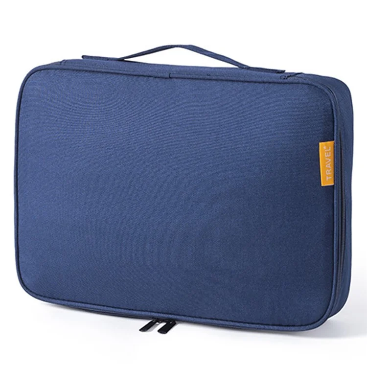 Dokumententasche aus Nylon, tragbar, für den Haushalt, Reisepass-Organizer - Navy Blau