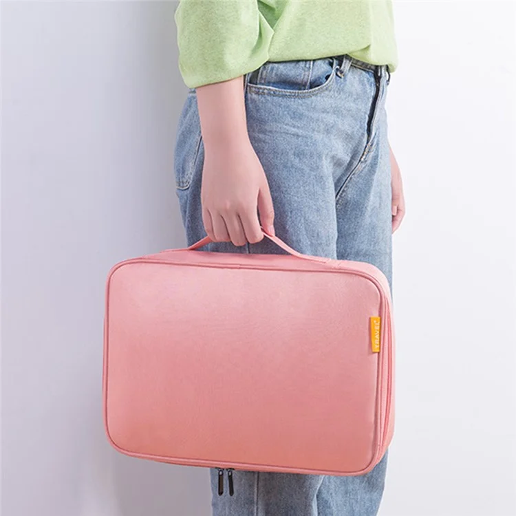 Dokumententasche aus Nylon, tragbar, für den Haushalt, Reisepass-Organizer - Navy Blau