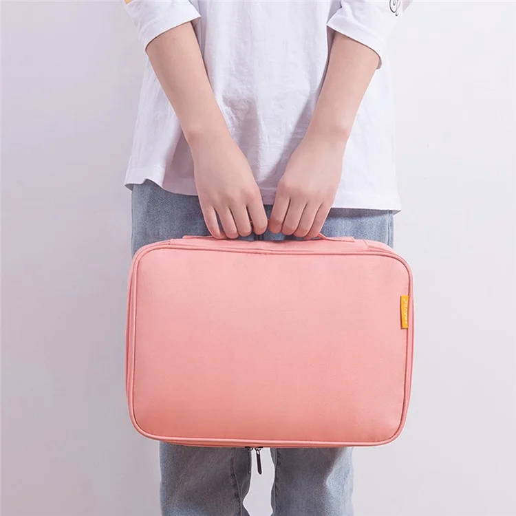 Dokumententasche aus Nylon, tragbar, für den Haushalt, Reisepass-Organizer - Navy Blau