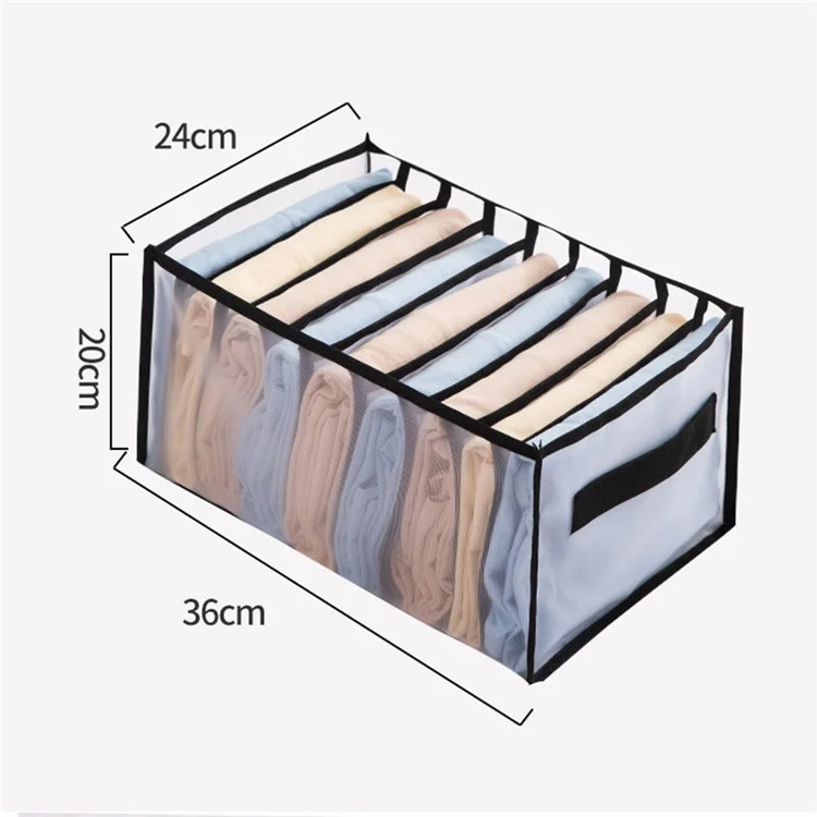 5PCS Closet Underwear Drawer Organizer Gauze Storage Divider Box für Socken BHs - Schwarz